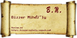 Bizzer Mihály névjegykártya