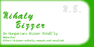 mihaly bizzer business card